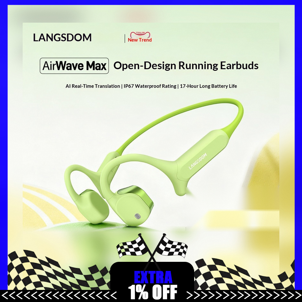 Bone Conduction Running Headphones - Cuffie Bluetooth a conduzione d'aria LANGSDOM