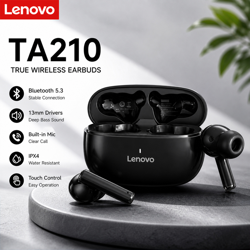 Anc Wireless Over Ear Headphones - Nuove cuffie wireless Bluetooth Lenovo TA210