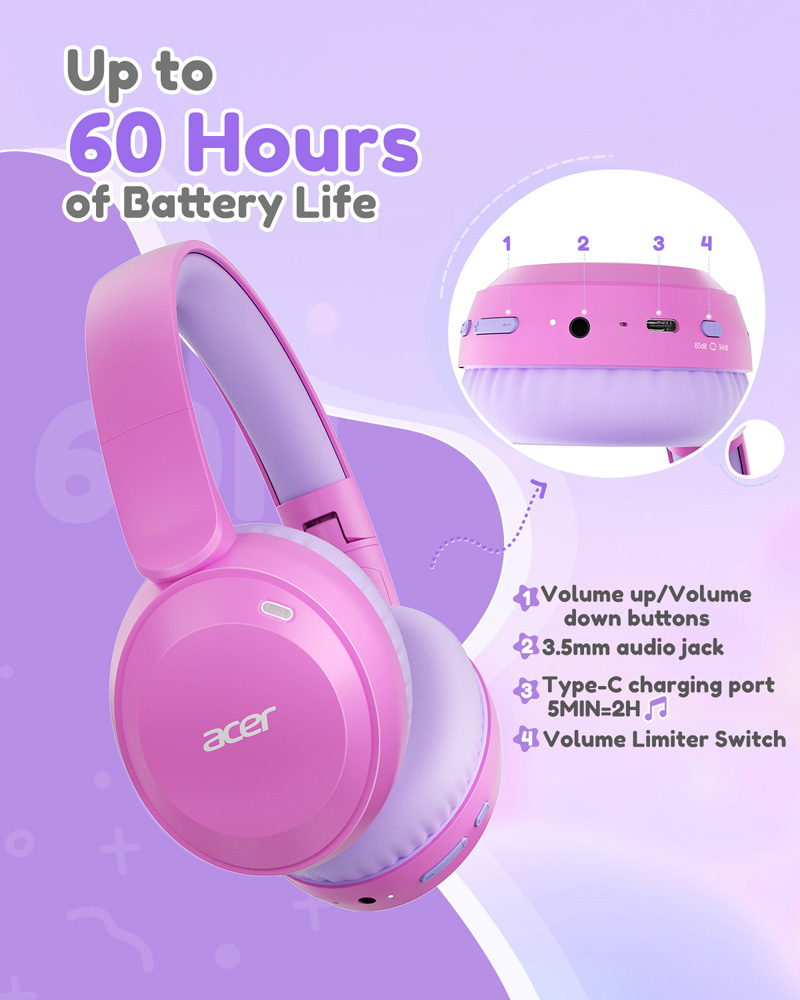 Acer OHR668, cuffie Bluetooth  - Anc Wireless Over Ear Headphones recensione e prezzo